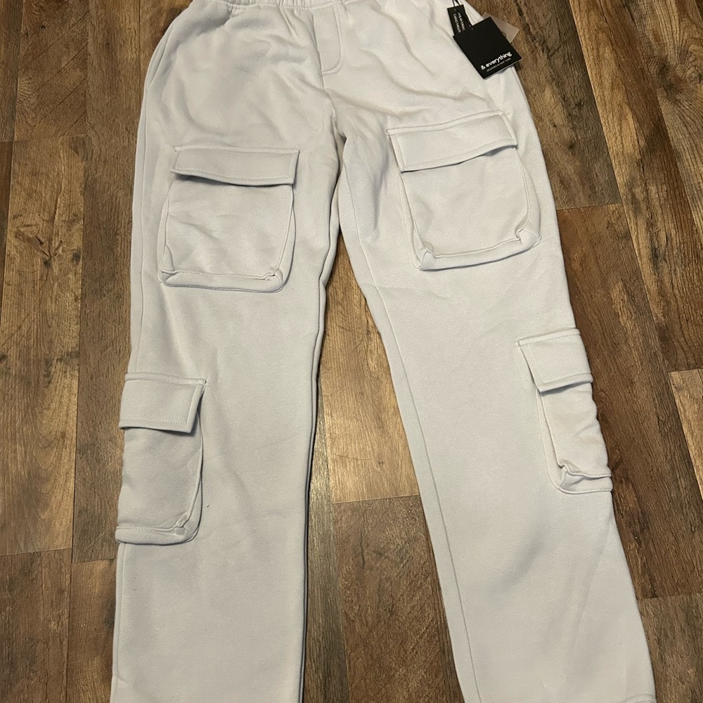 cargo sweatpants and sweatshirt set